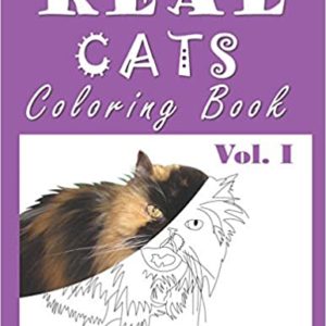 real cats coloring book cover photo